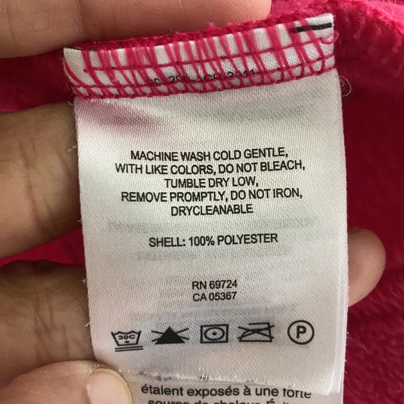 EUC Girls Columbia Bright Pink Zip Up Size Large - Picture 13 of 13